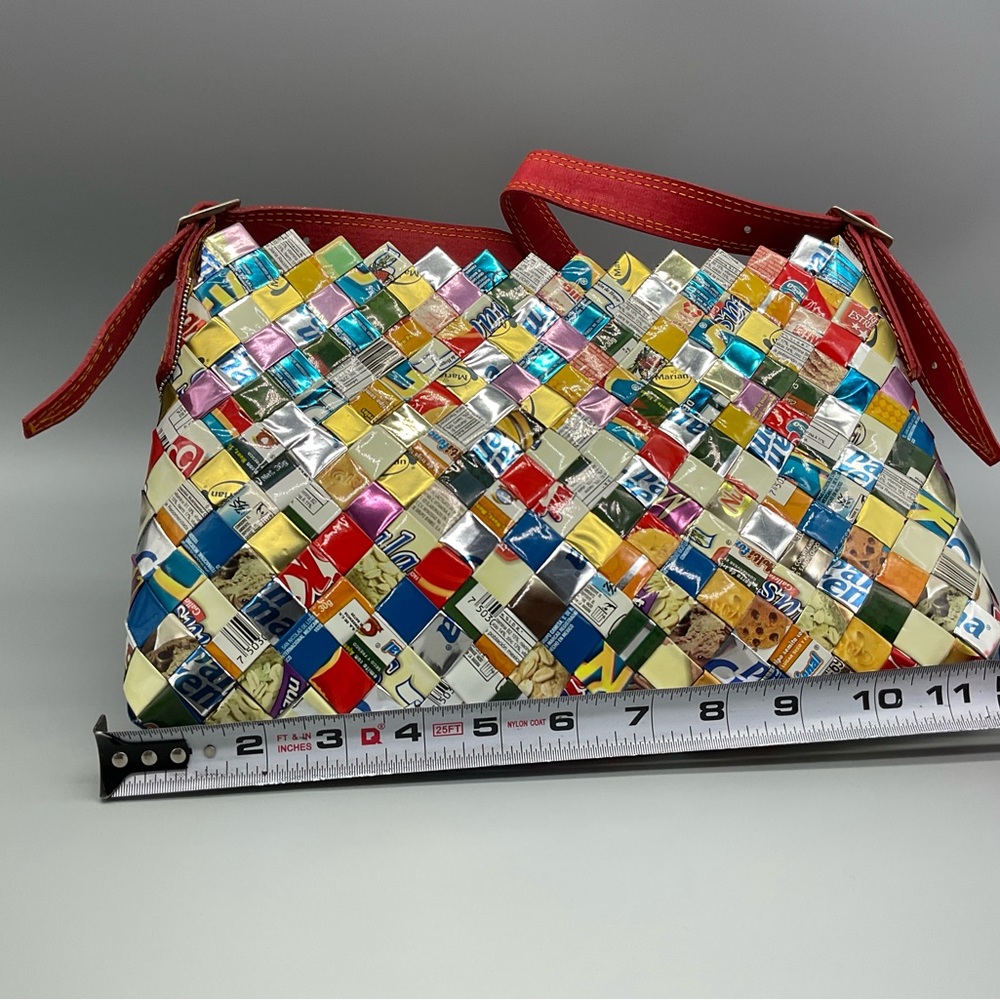 Nahui Ollin Red Shoulder Bag Vibrant Design